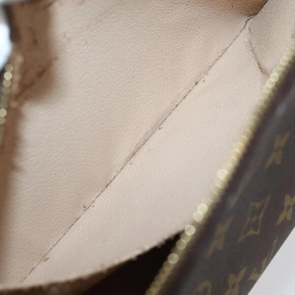 LOUIS VUITTON Monogram Trousse Demi Ronde Cosmetic Pouch LV Auth - Picture 13 of 16